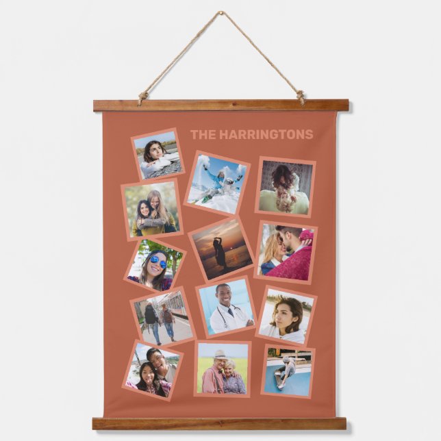 Custom photos, name & colour hanging tapestry (Front)