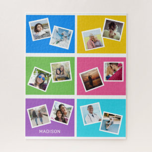 Custom photos & name Colourful Jigsaw Puzzle