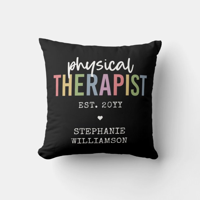 Custom Physical Therapist PT Graduation Cushion (Front)