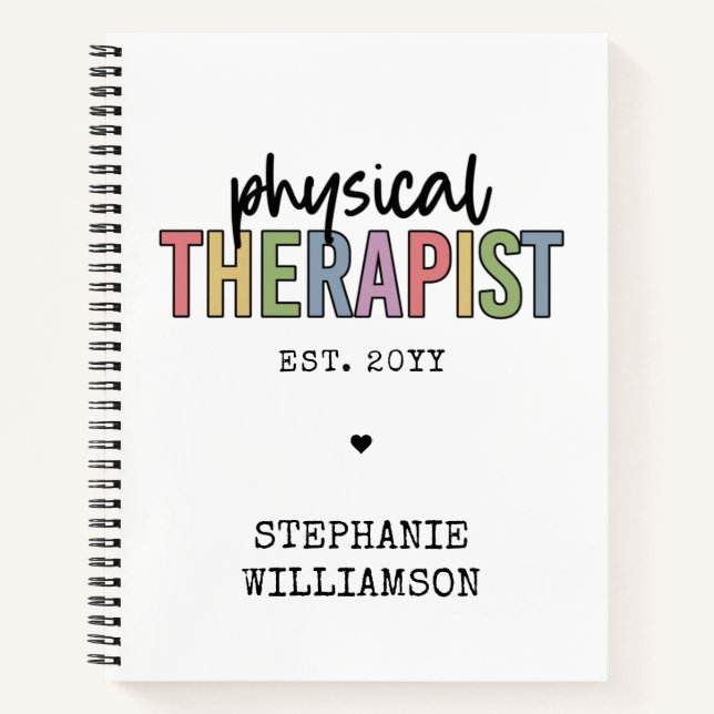 Custom Physical Therapist PT Graduation gifts Notebook (Front)