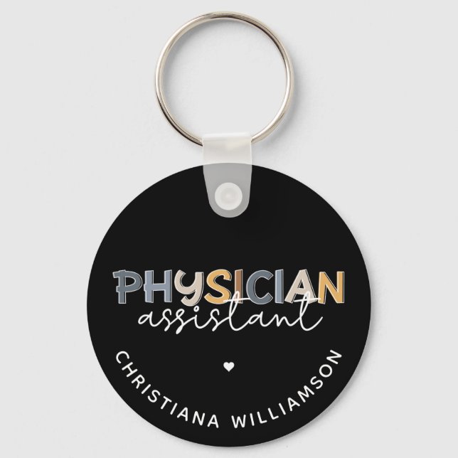 Custom Physician Assistant PA Appreciation Gifts Key Ring (Front)