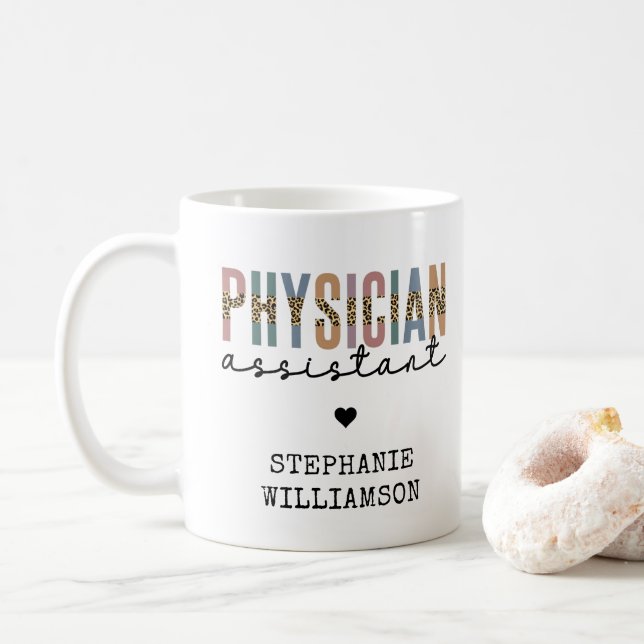 Custom Physician Assistant Physician Associate Coffee Mug (With Donut)