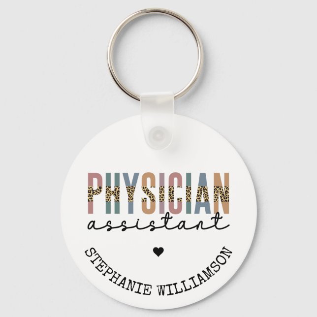 Custom Physician Assistant Physician Associate Key Ring (Front)