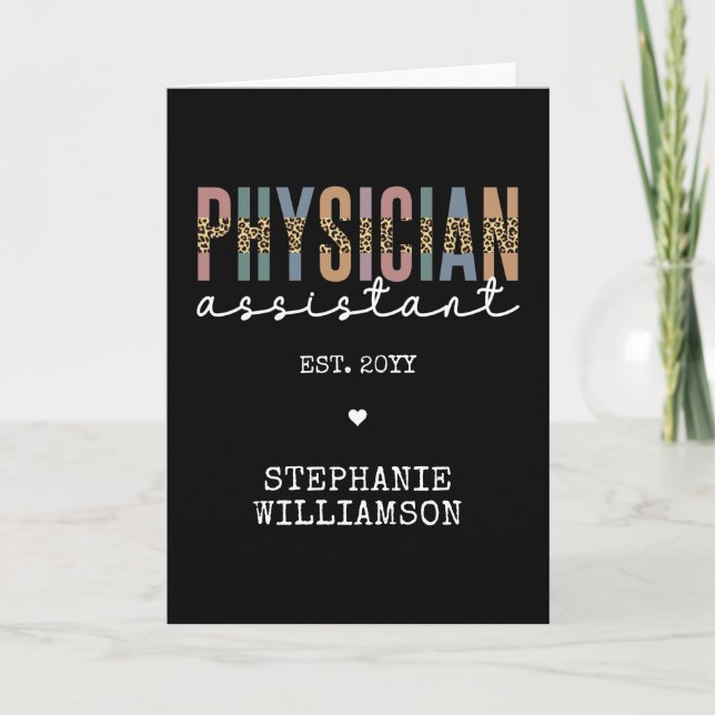 Custom Physician Assistant Physician Associate PA Card (Front)