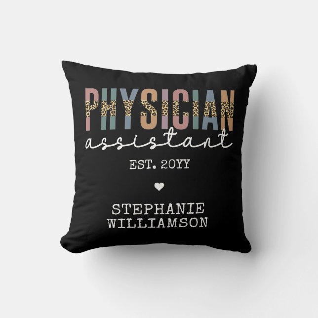 Custom Physician Assistant Physician Associate PA Cushion (Front)