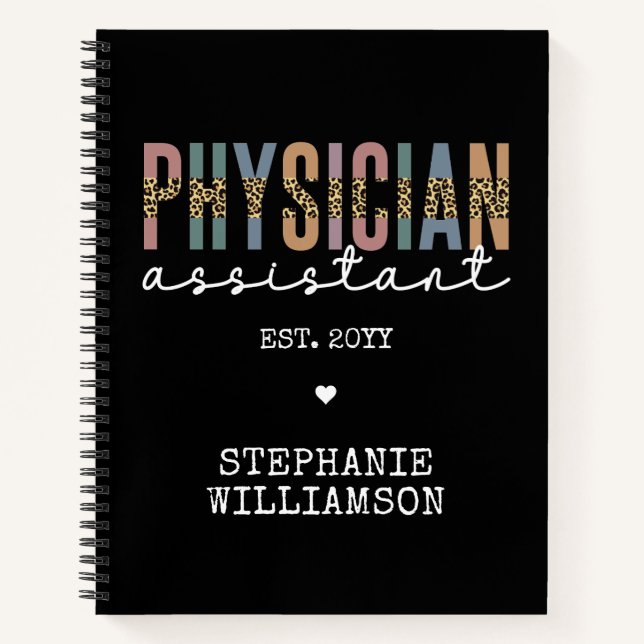 Custom Physician Assistant Physician Associate PA  Notebook (Front)