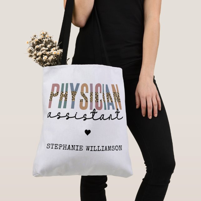 Custom Physician Assistant Physician Associate Tote Bag (Close Up)