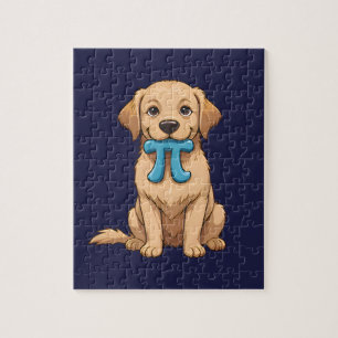 Custom Pi Day Dog With Pi Symbol   Happy Pi Day Jigsaw Puzzle