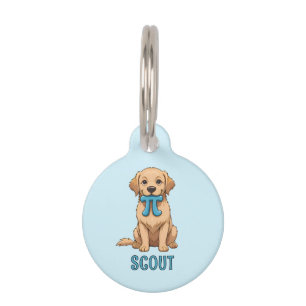 Custom Pi Day Dog With Pi Symbol   Happy Pi Day Pet Tag