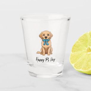Custom Pi Day Dog With Pi Symbol Happy Pi Day Shot Glass