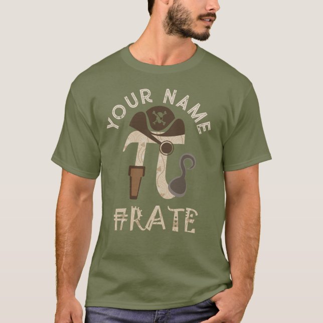 Custom Pi day pirate T-Shirt (Front)