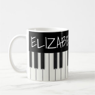 Custom Piano Keys Coffee Mug