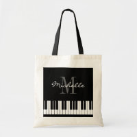Custom piano keys tote bag for teacher and student
