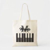 Custom piano keys tote bag for teacher and student