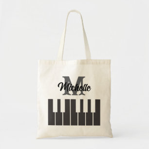 Custom piano keys tote bag for teacher and student