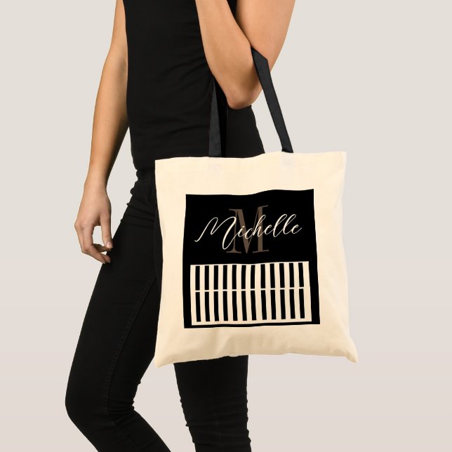 Custom piano keys tote bag for teacher and student (Front (Product))
