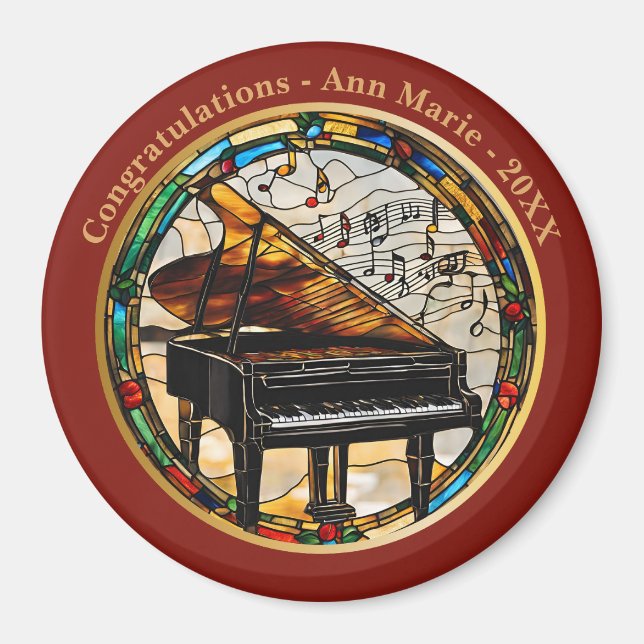 Custom Piano Musical Instrument  Magnet (Front)