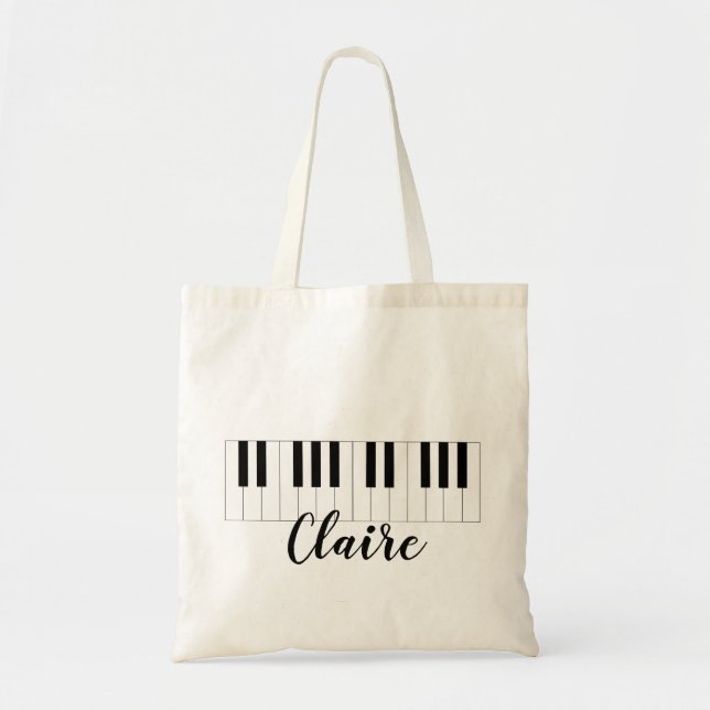 Custom Piano Tote Bag (Front)