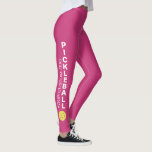 Custom Pickleball Club Team Your Text Fun Sporty Leggings<br><div class="desc">Play pickelball in style with these awesome leggings featuring the word pickleball down both sides and your custom text. Add your club name, team name or any custom words. Easily Change the background colour by clicking on customise/personalise and scroll down to the colour picker. Perfect for cooler days on the...</div>