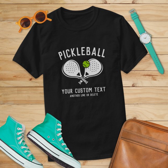 Custom Pickleball Lover's Team Club Paddle & Ball  T-Shirt (Creator Uploaded)