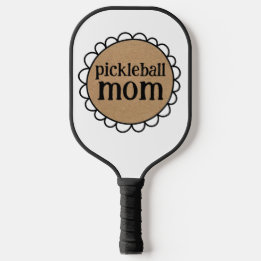 Custom PICKLEBALL MOM Scalloped Edge Paddle