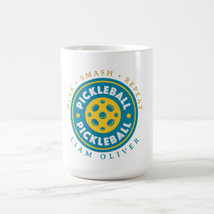 Custom Pickleball Mug Dink Smash Repeat Personal