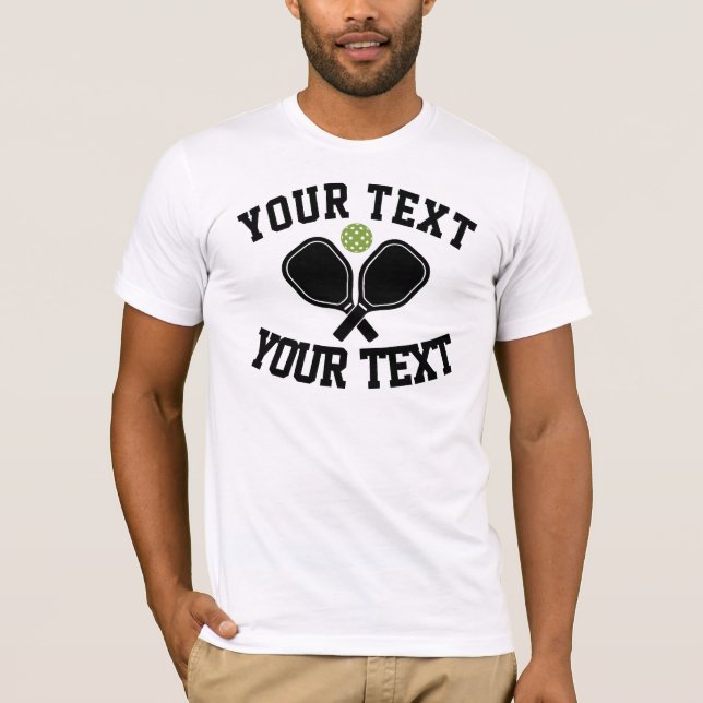 Custom Pickleball & Paddles Team T-Shirt (Front)