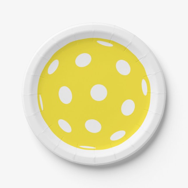 Custom Pickleball Party Paper Plates (Front)