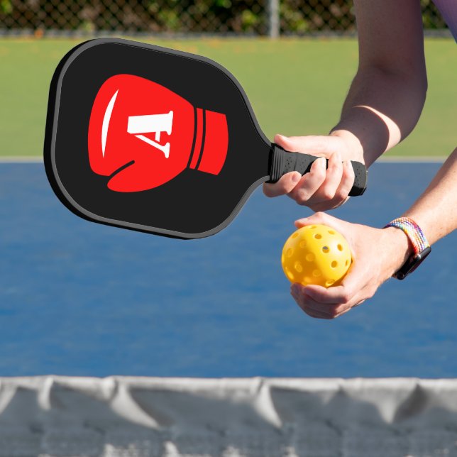 Custom pickleball racket with boxing glove design paddle (Insitu)