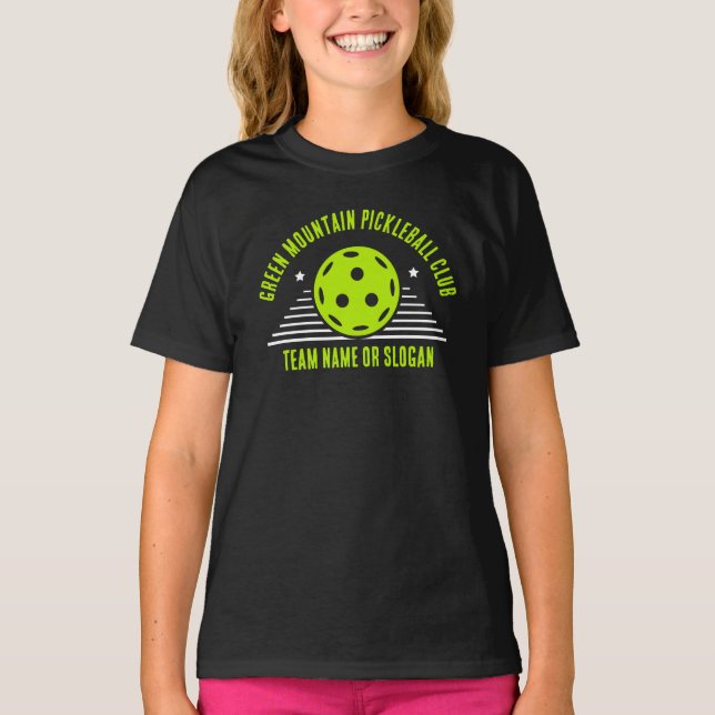 Custom Pickleball Team Name Club League T-Shirt (Front)