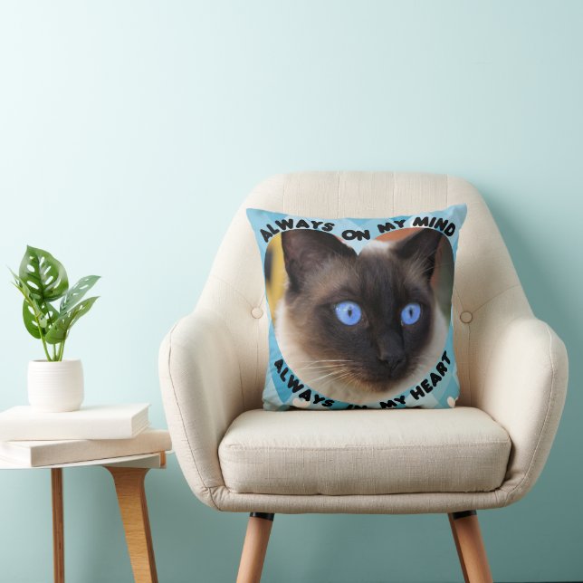 Custom Picture Blue Heart Pattern Heart And Mind  Cushion (Chair)