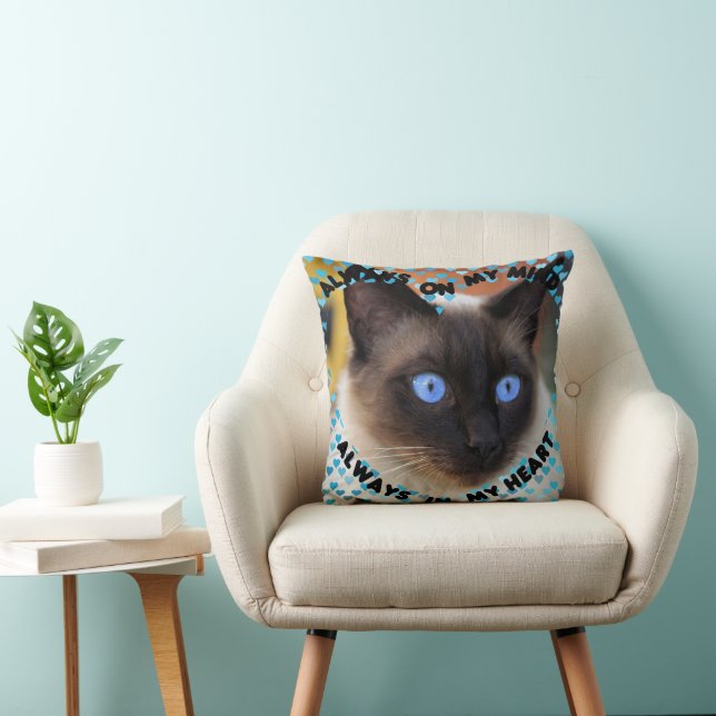 Custom Picture Blue Heart Pattern Heart And Mind  Cushion (Chair)