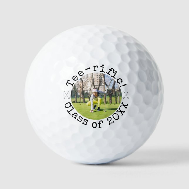 Custom picture class of 2026 senior graduate golf balls (Front)