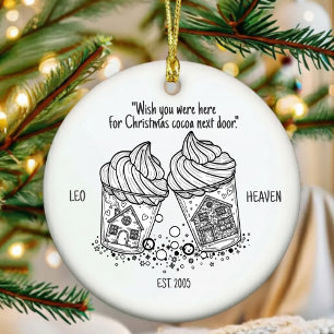 Custom Picture Friendship Line Drawing Ceramic Ornament
