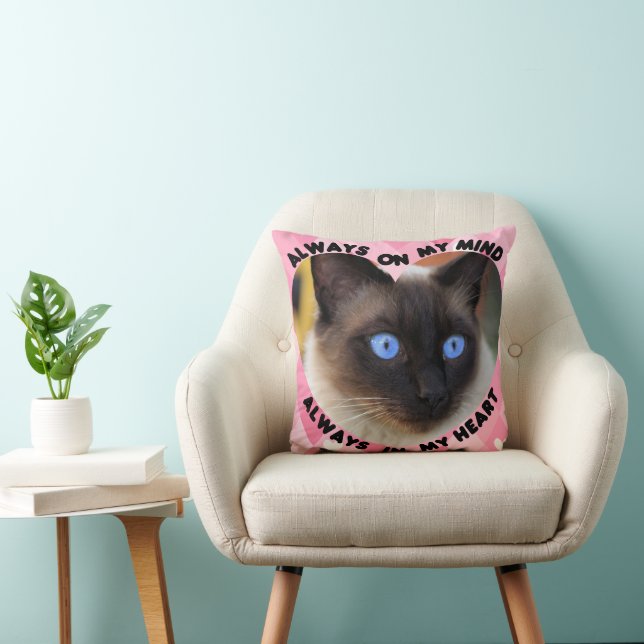 Custom Picture Pink Heart Pattern Heart And Mind  Cushion (Chair)