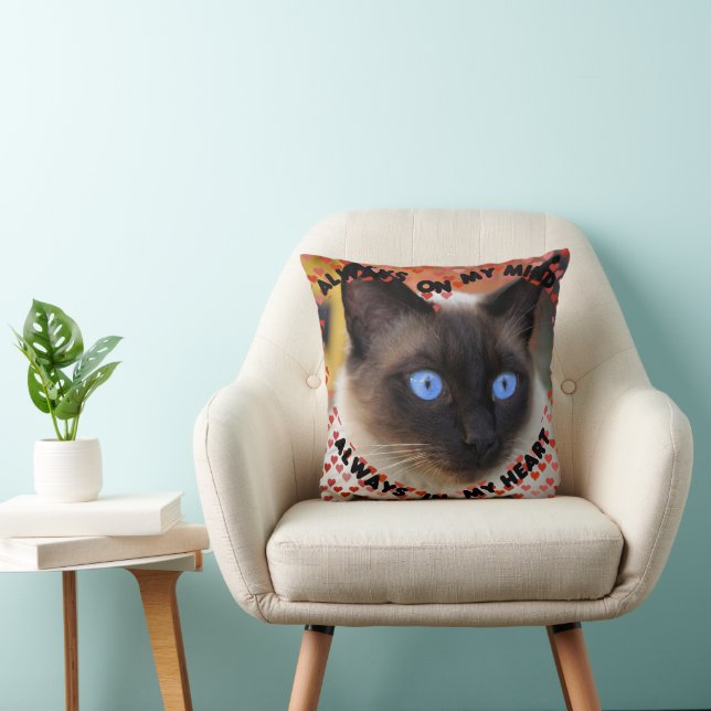 Custom Picture Red Heart Pattern Heart And Mind  Cushion (Chair)