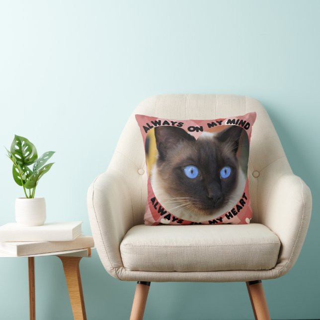 Custom Picture Red Heart Pattern Heart And Mind  Cushion (Chair)