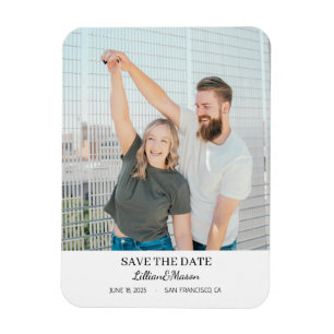 Custom Picture Save the Date fridge magnet