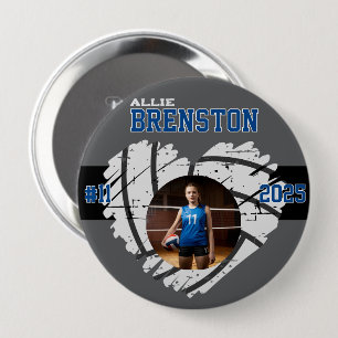 Custom Picture Volleyball Player personalised 10 Cm Round Badge
