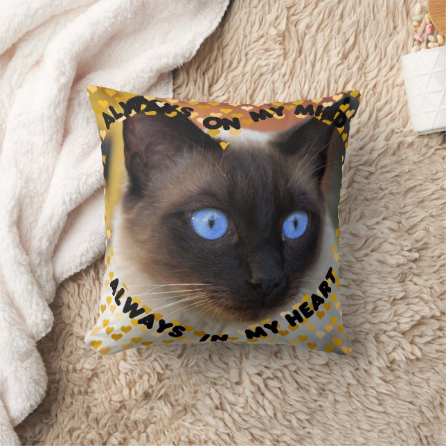 Custom Picture Yellow Heart Pattern Heart An Mind  Cushion (Blanket)
