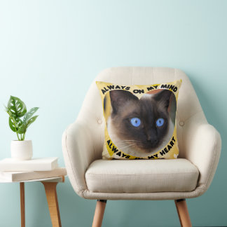 Custom Picture Yellow Heart Pattern Heart An Mind Cushion