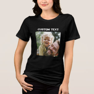 Custom Picture Your Photo Family Picture Logo Imag Tri-Blend Shirt