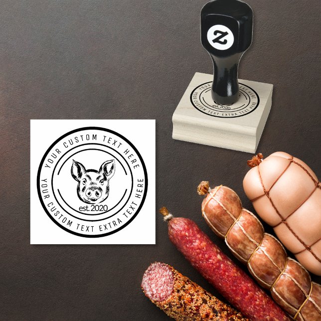 custom Pig farmer pork farmers market Rubber Stamp (Creator Uploaded)