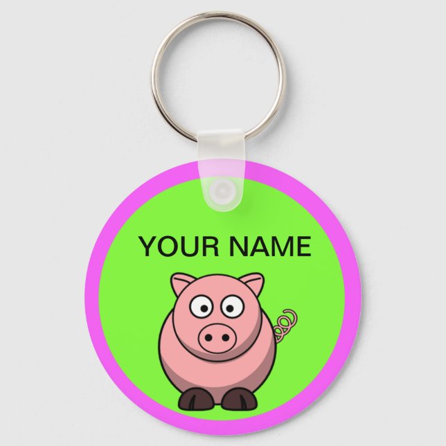 Custom Pig Keyring (Front)