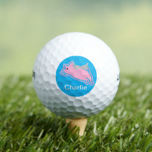 Custom Pig Piglet Farm Animal Hog Cartoon Golf Balls