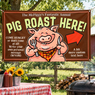Custom Pig Roast BBQ Party Food Truck Food Market Banner