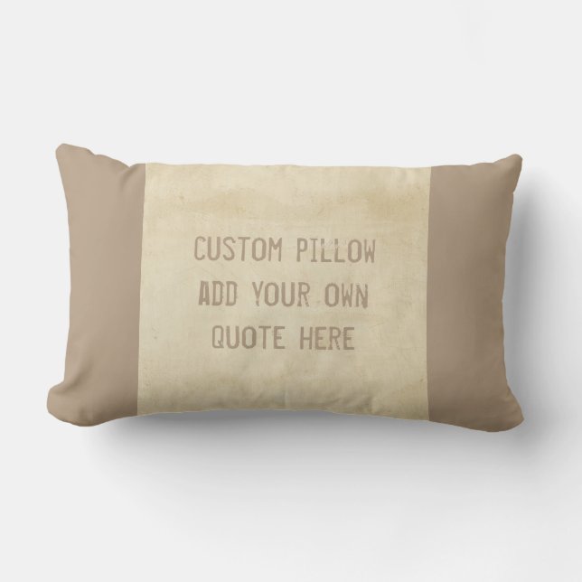 custom pillow add your own quote (Front)