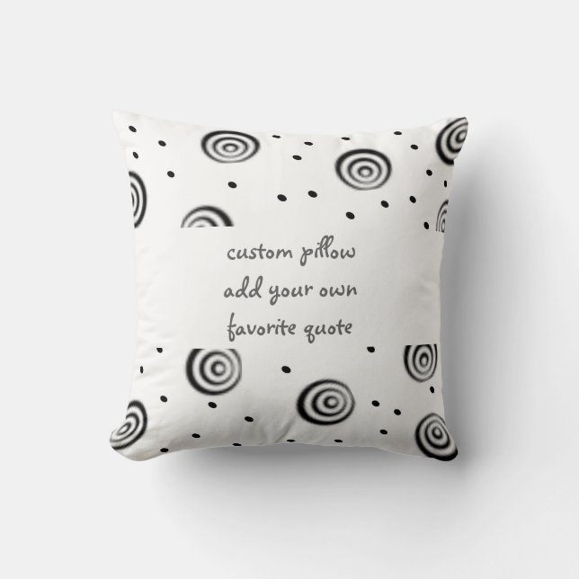 custom pillow add your own quote modern chic (Front)