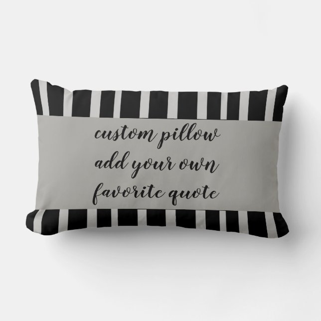 custom pillow add your own quote  modern chic (Front)