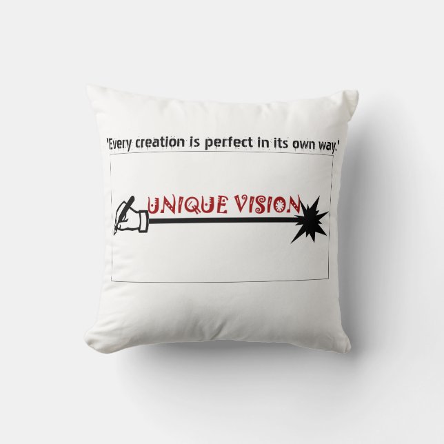 Custom Pillow Designs: Expressive Themes on Zazzle (Front)